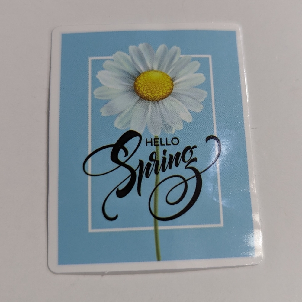 Hello Spring daisy Sticker